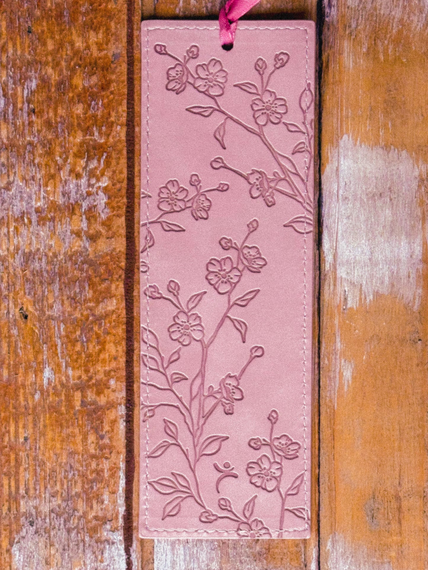 Trust Mottled Blush Faux Leather Bookmark