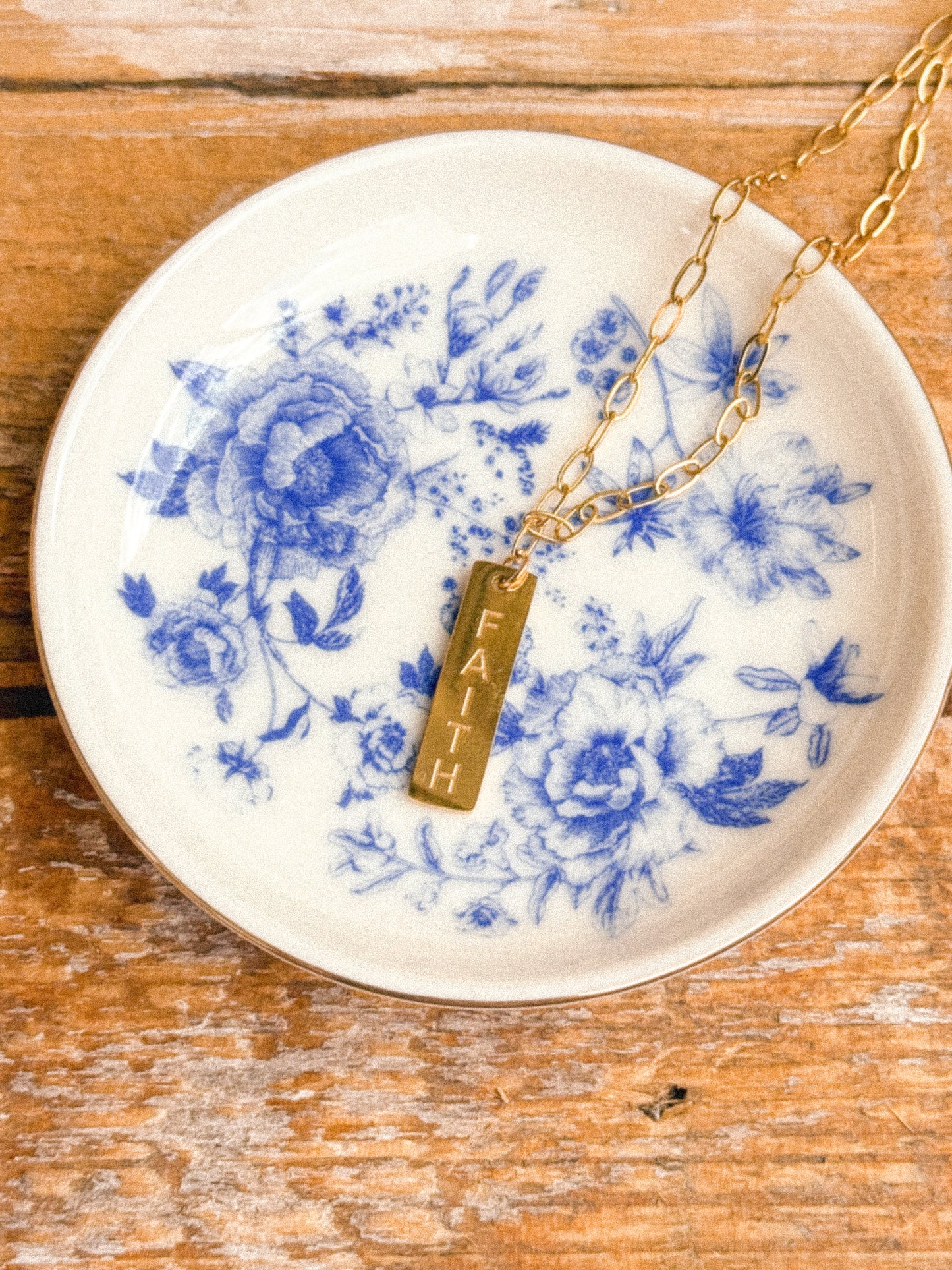 Faith Bar Pendant Necklace