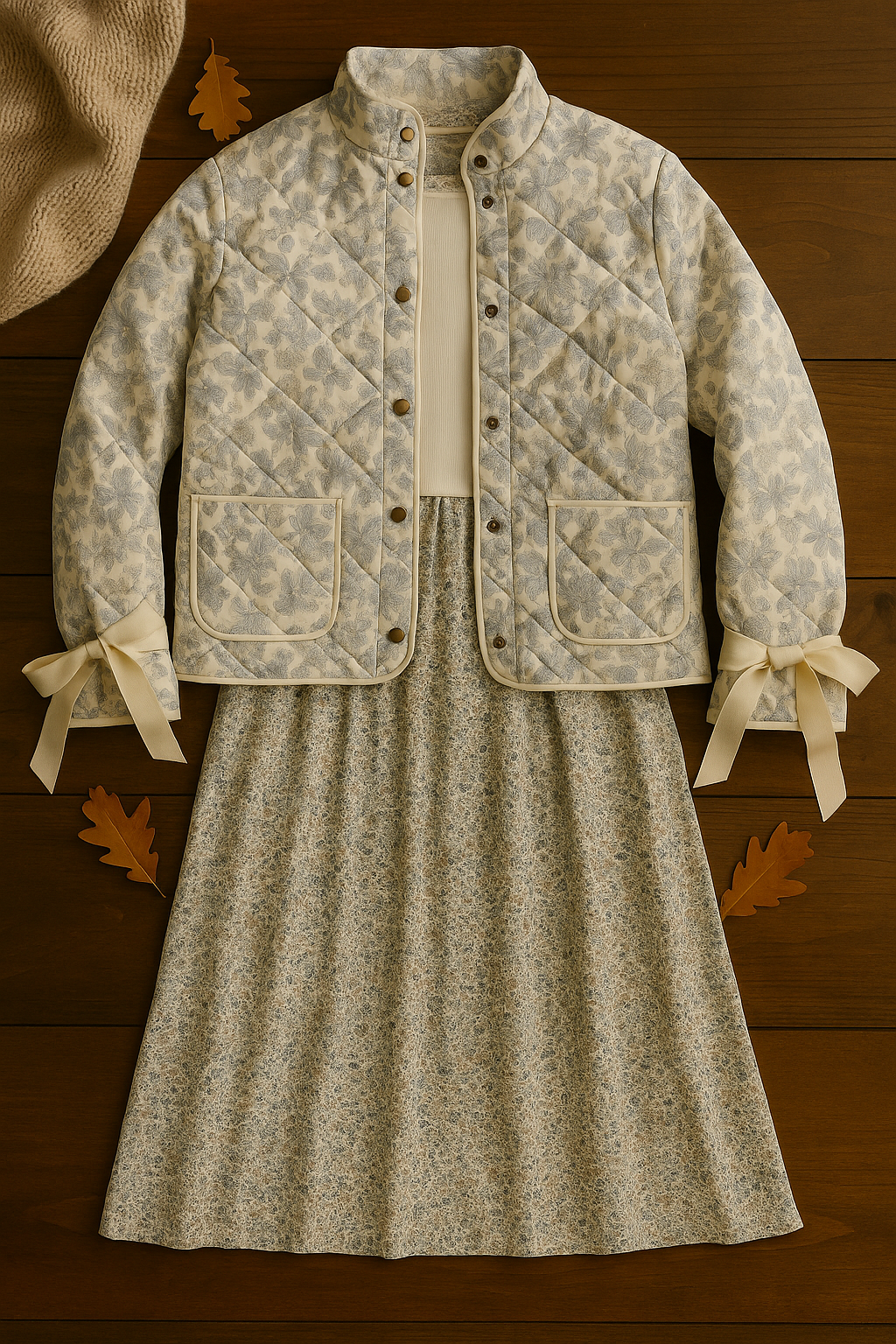 Willowmere Toile Blue Quilt Jacket ￼