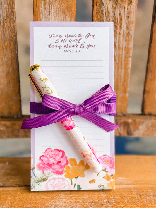 Draw Near to God Notepad & Pen Set