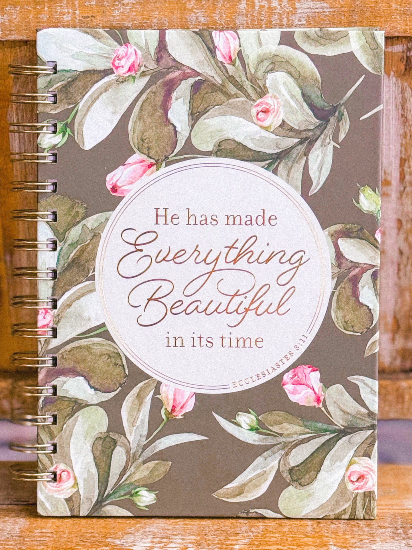 Everything Beautiful Green Wreath Journal
