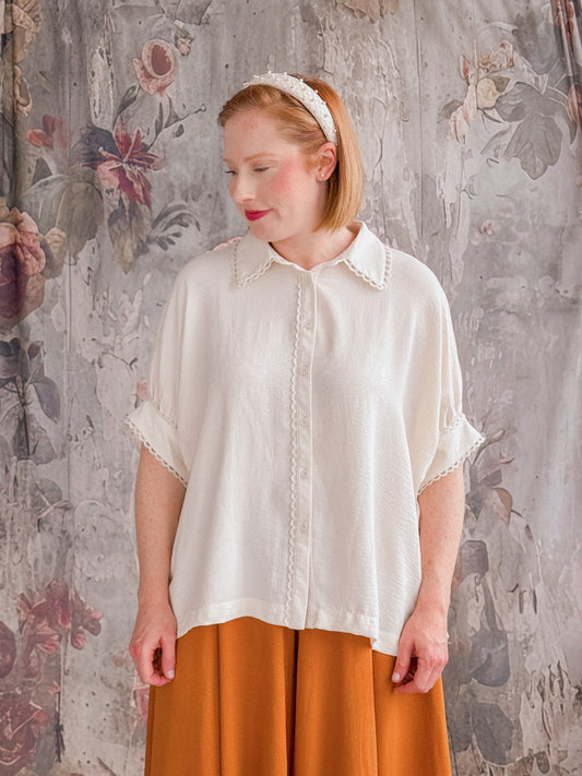Ainsley Scallop Blouse