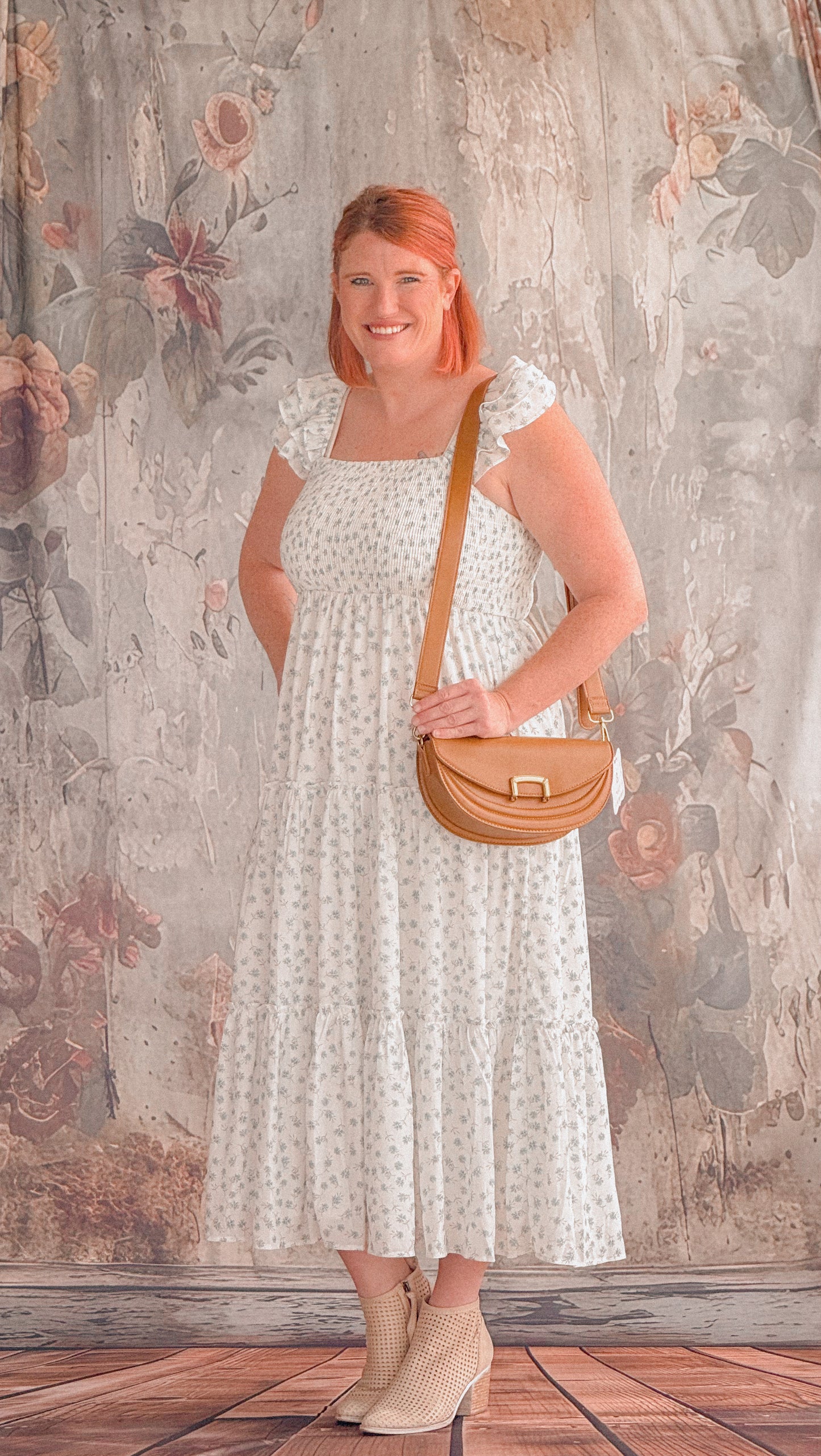 Thistleberry Smocked Midi Dress