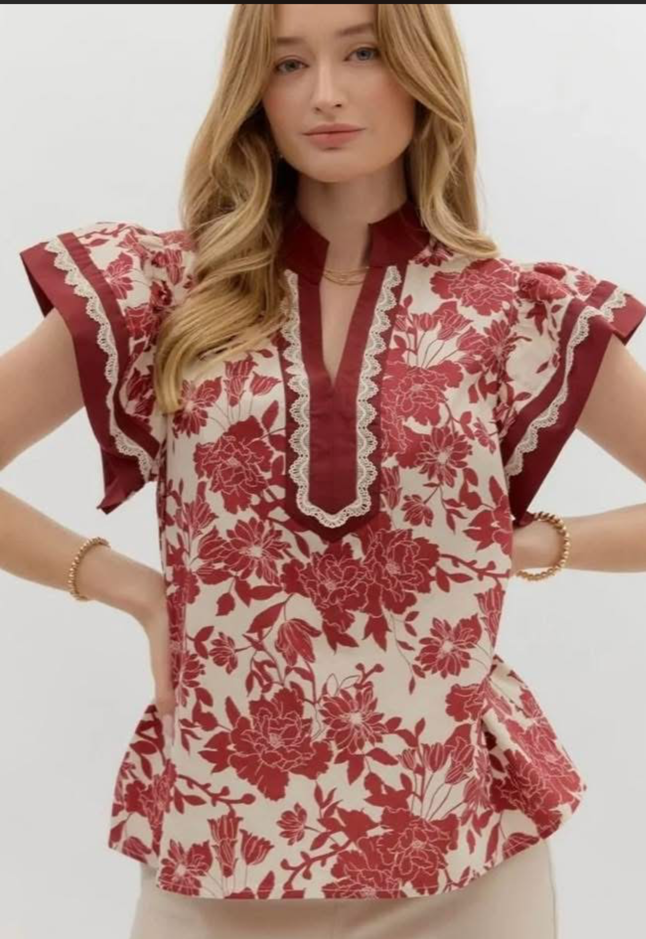 Mulberry Lace Tableau Blouse