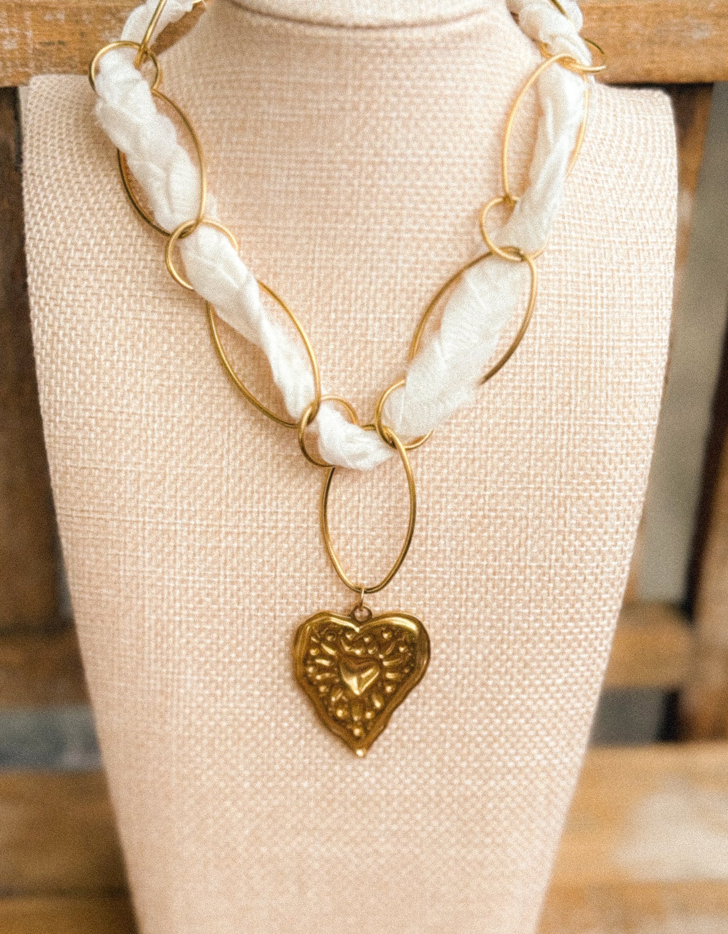 Gilded Heart Chain Necklace
