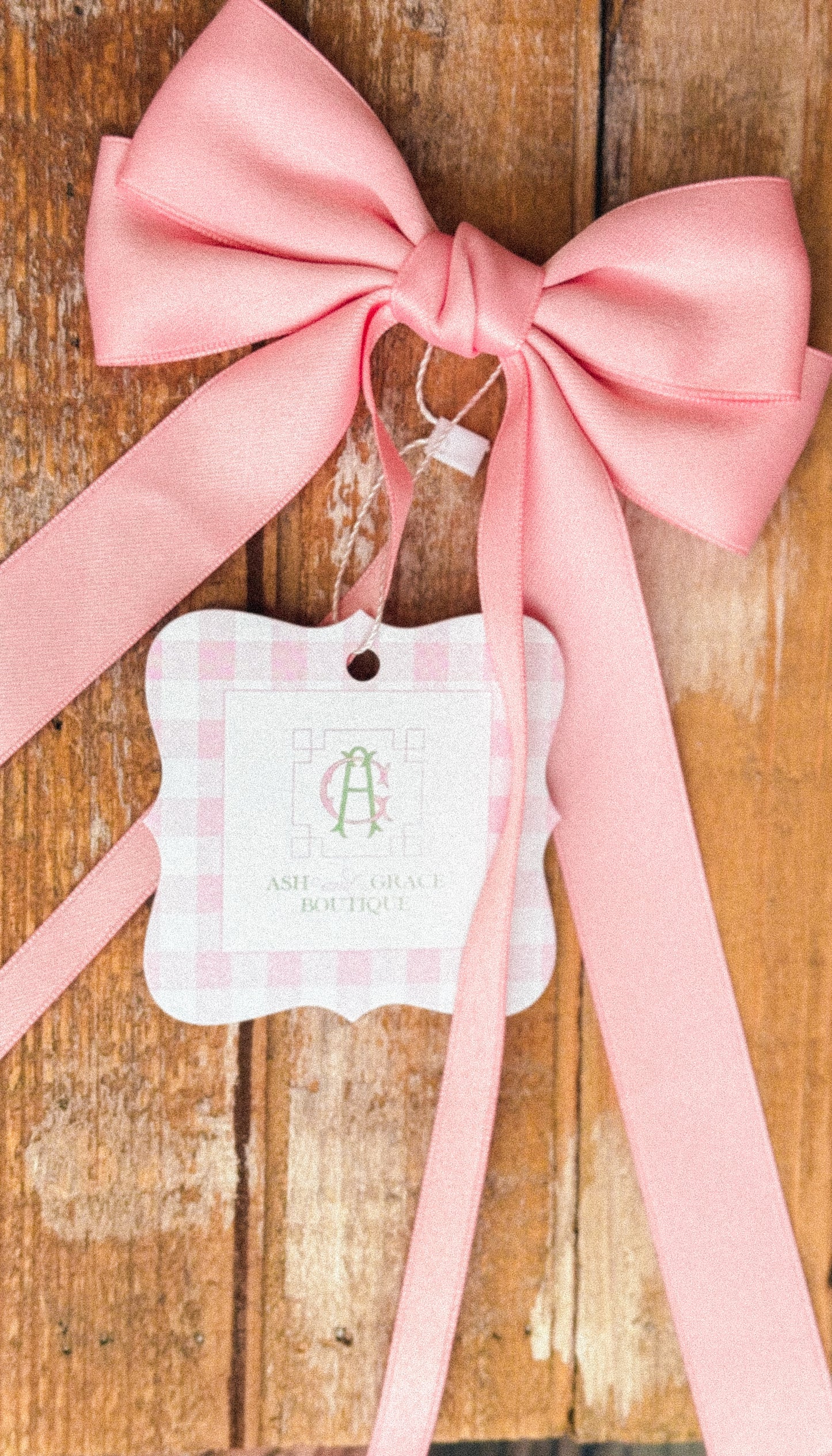 Heirloom Satin Rose Longtail Bow