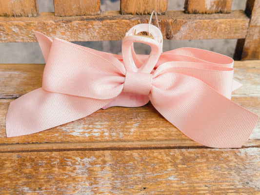 Rosalind Blush Bow Clip