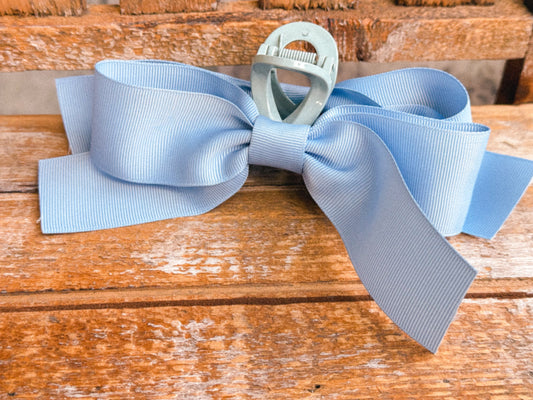 Windsor Blue Bow Clip