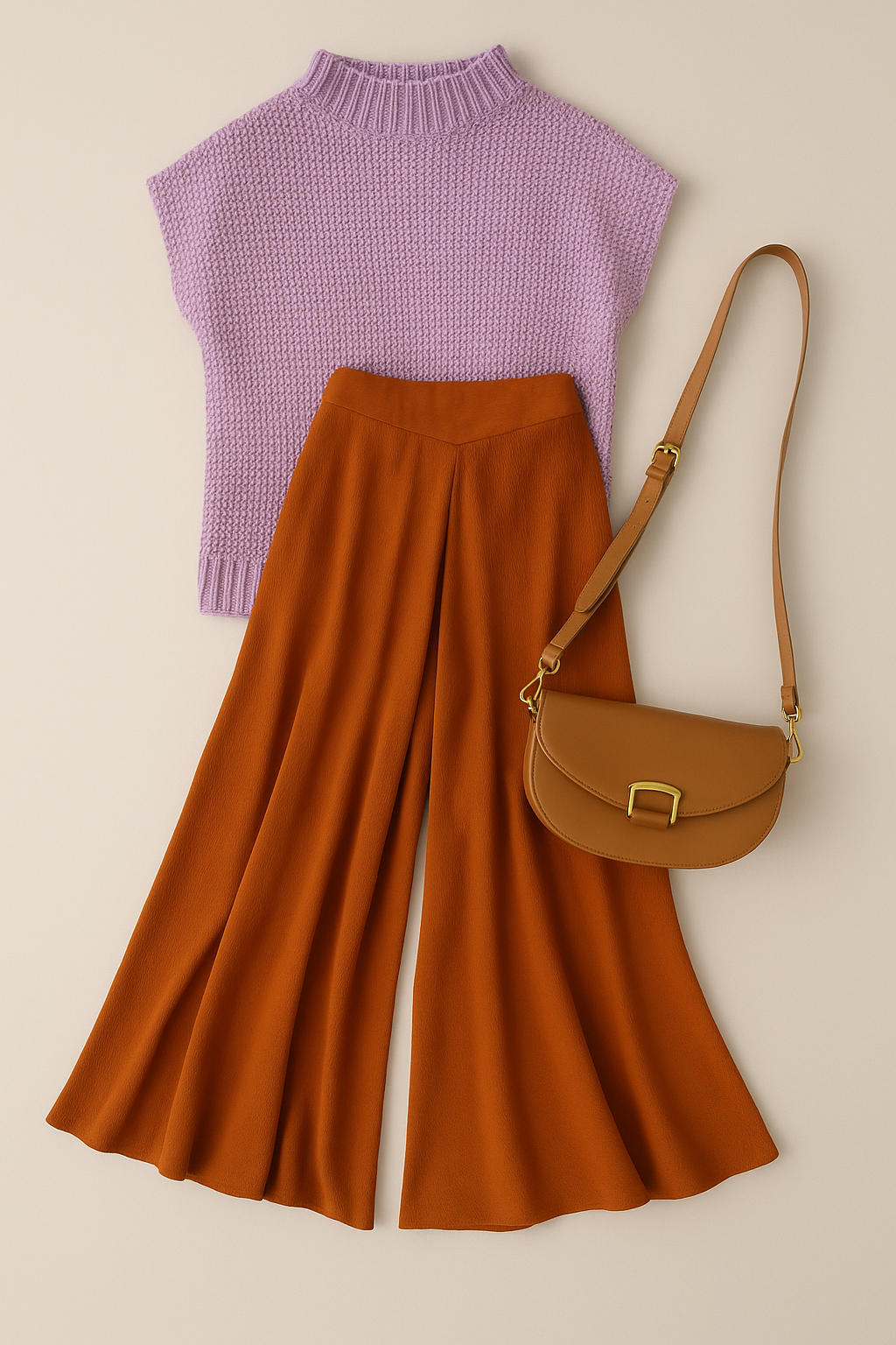 Amberwood Pumpkin Wide Leg Trousers